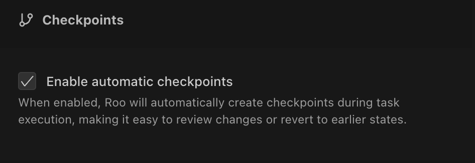 Checkpoint settings in ProdE configuration